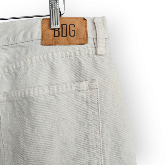 BDG Urban Outfitters Cream High Waisted Baggy Jeans 34 - Picture 8 of 11